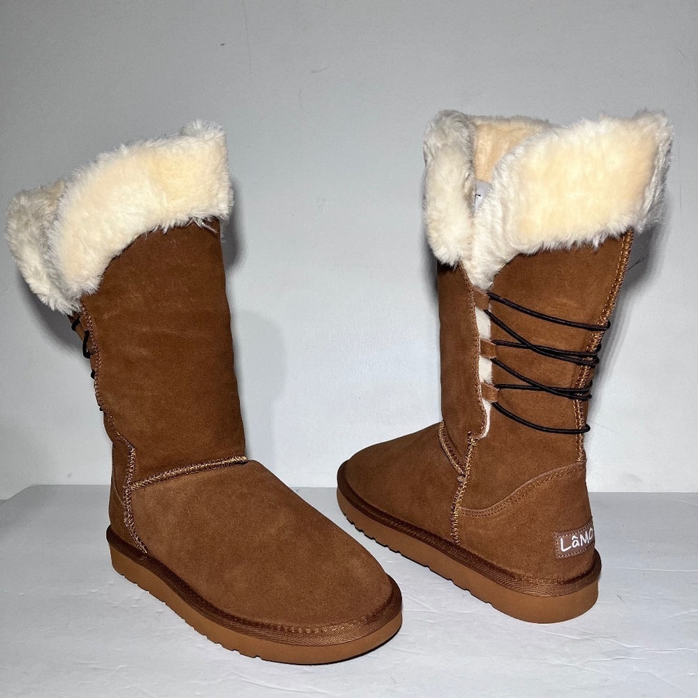 Lamo Celeste Water Resistant Suede Tall Winter Boots